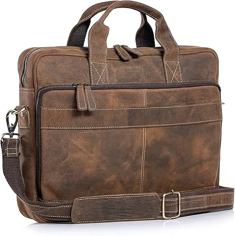 Cluci Leather Laptop Briefcase